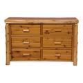 Fireside Lodge Premium Cedar 6 Drawer 60" W Double Dresser Wood in Brown | 38 H x 60 W x 21 D in | Wayfair 12041-P