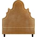 My Chic Nest Amalie Panel Headboard Faux Leather/Upholstered in White/Brown | 75 H x 58 W x 5 D in | Wayfair 574-7475-F