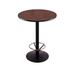Holland Bar Stool Counter Height Pedestal Dining Table Wood/Metal in Black/Brown | 36 H x 30 W x 30 D in | Wayfair 214-2236BW30RFTRG