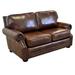 Westland and Birch Middleton 72" Genuine Leather Rolled Arm Loveseat Genuine Leather in Brown | 37 H x 72 W x 48 D in | Wayfair Middleton-L-1