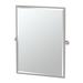 Gatco Channel Modern Framed Beveled & Pivoting Bathroom Vanity Mirror in Gray | 32.5 H x 27.63 W x 2 D in | Wayfair 4699FS