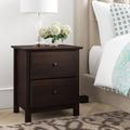 Grain Wood Furniture Shaker 2 - Drawer Solid Wood Nightstand Wood in Brown/Green/Red | 23 H x 20 W x 16 D in | Wayfair SH0402