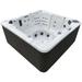 Futura Spas 8 - Person 88 - Jet Acrylic Square Hot Tub w/ Ozonator in Slate Acrylic in Gray | 35 H x 82 W x 82 D in | Wayfair WF MP88silver/s