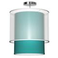 Seascape Lamps Lumiere 1 - Light Single Drum Pendant in Green/Blue | 26 H x 24 W x 24 D in | Wayfair SL_LUM24_T