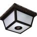 Heath-Zenith 4 - Bulb Outdoor Flush Mount Metal in Black | 5.43 H x 9.33 W x 9.33 D in | Wayfair HZ-4305-BK