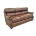 Canora Grey Sudipta 87" Genuine Leather Rolled Arm Sofa Genuine Leather in Brown | 38 H x 87 W x 40 D in | Wayfair A003BFF5D20946DC8210CAFF5619B7C2