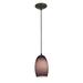 Ivy Bronx Crisman 1 - Light Single Cylinder Pendant, Metal in Indigo/Brown | 7.25 H x 4.75 W x 4.75 D in | Wayfair IVBX5592 44360618