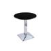 Holland Bar Stool Pedestal Dining Table Wood/Metal in Gray | 30 H x 24 W x 24 D in | Wayfair 21730CH24R
