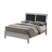 Glory Furniture Marilla Sleigh Bed Wood & /Upholstered/Faux leather in Gray/White | 52 H x 58 W x 84 D in | Wayfair G1503A-FB