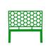 David Francis Furniture Honeycomb Wicker/Rattan Open-Frame Headboard Wood/Wicker/Rattan in Green | 60 H x 63 W x 1.5 D in | Wayfair B4200-Q-S138