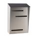 Modern Mailbox Wall Mounted Mailbox Aluminum in Gray/Black | 12 H x 9 W x 4 D in | Wayfair mmttbwsvlarge