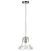 August Grove® Gearheart 1-Light Single Bell Pendant Glass in Gray | 9.5 H x 9.75 W x 9.75 D in | Wayfair LRFY5482 34618142