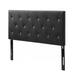 Mercer41 Areswell Crystal Diamond Panel Headboard Faux Leather/Upholstered in Black | 25 H x 56.53 W x 4 D in | Wayfair