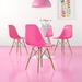 George Oliver Siyana Side Chair Plastic/Acrylic in Pink | 31.5 H x 18.5 W x 20 D in | Wayfair LGLY5215 38140747