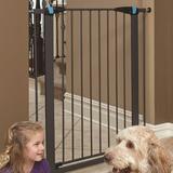 MidWest Homes for Pets Gate/Walk-thru Steel Pet Gate Metal (a highly durability option) in Gray | 39.13 H x 38 W x 1.13 D in | Wayfair 2939SG-GL