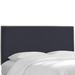Mercer41 Pine Island Twill Panel Headboard Upholstered/Cotton in Black | 51 H x 41 W x 4 D in | Wayfair MRCR2762 28394351