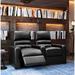 Latitude Run® LED Home Theater Row Seating (Row of 2) Microfiber/Microsuede in Black | 43.5 H x 73 W x 38 D in | Wayfair LTTN3406 44426374