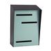 Modern Mailbox Wall Mounted Mailbox Aluminum in Blue/Black | 12 H x 9 W x 4 D in | Wayfair mmttbrevlarge