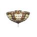 Meyda Lighting 3 - Light 16" Unique/Statement Bowl Flush Mount Glass in White/Brown | 10 H x 16 W x 16 D in | Wayfair 95271