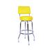 Richardson Seating Retro Home Swivel Bar & Counter Stool Plastic/Acrylic/Leather/Metal/Faux leather in Yellow | 35.5 H x 16.75 W x 16 D in | Wayfair