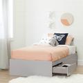 South Shore Cookie Twin Size Mate's & Captain's Bed w/ Drawers Wood in Gray | 14.75 H x 40.5 W x 76.5 D in | Wayfair 10578