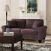 Serta at Home Copenhagen 73" Sofa Couch for Two People w/ Pillowed Back Cushions & Rounded Arms Polyester in Brown | 35 H x 73 W x 32.5 D in | Wayfair