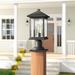 Sol 72 Outdoor™ Lovette Black 1 -Light 18" H Pier Mount Light Aluminium/Metal in Black/Gray | 18 H x 8 W x 8 D in | Wayfair STSS6047 42521095