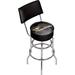 Trademark Global NHL Watermark 31" Swivel Bar Stool Plastic/Acrylic/Metal in Gray | 41.75 H x 20 W x 20 D in | Wayfair NHL1100-PP-WM