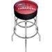 Trademark Global NHL Swivel 31" Bar Stool Wood/Leather in Brown/Gray | 31 H x 20 W x 20 D in | Wayfair NHL1000-MC-WM