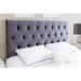 Latitude Run® Billiejo Velvet Panel Headboard Upholstered/Velvet in Gray | 53.9 H x 63.2 W x 4.3 D in | Wayfair WADL4704 28099537