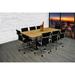 Symple Stuff Rectangular Conference Table & Chair Set Wood/Metal in Black | 96 W in | Wayfair SYPL4341 43986889