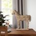 Three Posts™ Wesley Horse Table Decor Statue Resin, Wood in Brown/Gray | 19.5 H x 19 W x 3 D in | Wayfair THRE2371 25601953