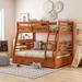 Harriet Bee Briyith Twin Over Full Standard Bunk Bed by Viv + Rae™ in Brown/Red | 65 H x 56.5 W x 78.38 D in | Wayfair