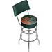 Trademark Global Swivel 31" Bar Stool Upholstered/Metal in Gray | 41.75 H x 20 W x 20 D in | Wayfair MIA1100-TXT