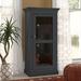 World Menagerie Glass Panel Door Audio Cabinet Wood in Brown/Red | 54.75 H x 24.5 W x 18 D in | Wayfair WLDM8168 40130757