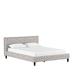 George Oliver Baxman Standard Bed Upholstered/Metal/Cotton/Linen in White | 36 H x 69 W x 89 D in | Wayfair VKGL7533 34788084