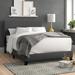 Zipcode Design™ Amesbury Low Profile Standard Bed Upholstered/Polyester in Gray/Black | Full | Wayfair ZIPC7338 34831209