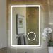 Orren Ellis Electric Modern & Contemporary Lighted Accent Mirror Metal | 32 H x 48 W x 2.5 D in | Wayfair WLGN8817 38261947