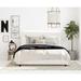 Sand & Stable™ Arianna Standard Bed Upholstered/Cotton in White | 51 H x 41 W x 78 D in | Wayfair WRLO6947 40764071