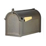 YardCraft Whitehall Post Mounted Mailbox Aluminum in Brown/Gray | 10 H x 13 W x 21 D in | Wayfair WAM-BR