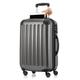 HAUPTSTADTKOFFER Handgepäck mit Laptopfach Hartschalen Trolley Roll-Reisekoffer 4 Doppel-Rollen, 55 cm, 42 L, Titan