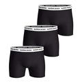 Björn Borg Men's Sammy Contrast Solid Boxer Shorts, Black, XL UK , Pack of 3