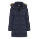 SS7 Women's Plus Size Padded Hooded Faux Fur Trim Coat, Black, Navy, Sizes 18, 20, 22 (UK - 22, Navy)