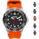 Cressi Unisex Manta Dive Watch, Silver/Black/Orange, One Size