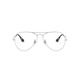 Ray-Ban Women's 0RX 6489 2501 55 Optical Frames, Silver