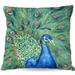 Bungalow Rose Dacota Peacock Throw Pillow Polyester/Polyfill blend | 22 H x 22 W x 5 D in | Wayfair BBMT4388 40677774