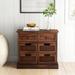 Union Rustic Jicu 6 Drawer Accent Chest Wood in Brown/Green | 28 H x 31 W x 13 D in | Wayfair BBZE3991 43155941