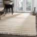 White 48 x 0.38 in Indoor Area Rug - Gracie Oaks Abanoub Striped Handwoven Flatweave Jute/Sisal/Wool Beige Area Rug Wool/Jute & Sisal | Wayfair