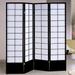 Asia Direct Home Products 4 Panel Room Divider Heavy Duty Rice Paper/Wood in Black/Brown/Gray | 70.5 H x 69 W x 0.8 D in | Wayfair 5429-4