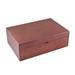 Alcott Hill® Watch Box Wood/Suede in Brown/Red | 4 H x 12 W x 8 D in | Wayfair ACOT5819 39306800